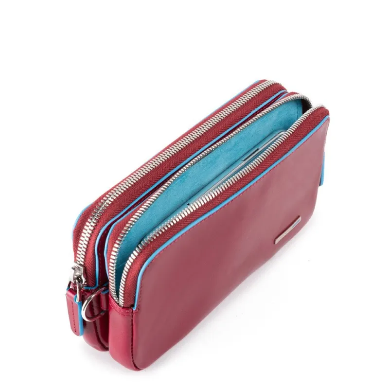 AC5187B2R pochette a due comparti blue square rossa 2