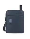 Piquadro Akron crossbody bag with iPad holder blue