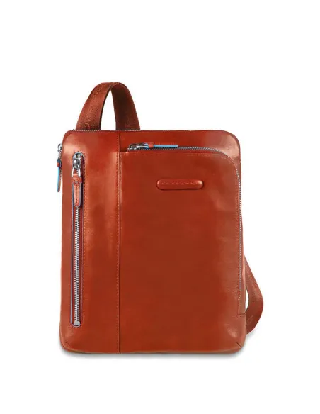 Piquadro Mens bag with Ipad® compartment blue square orange