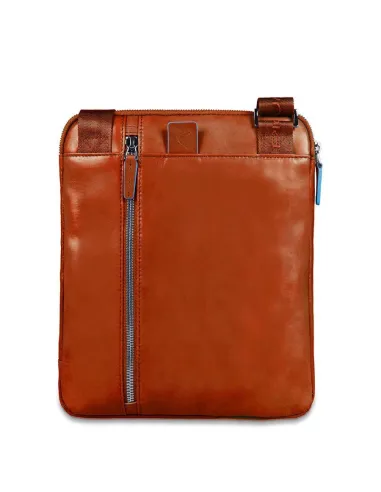 Piquadro Mens bag with Ipad® compartment blue square orange from the back