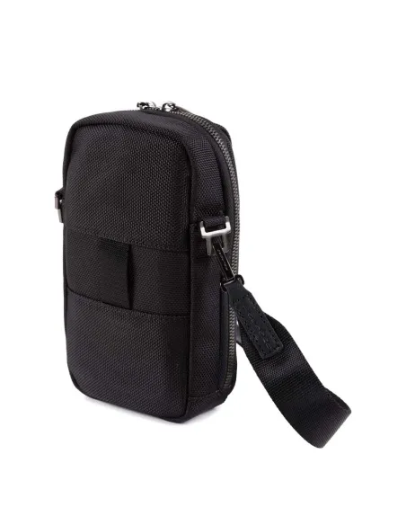 Kleine Umhängetasche aus Stoff und Leder Brief2