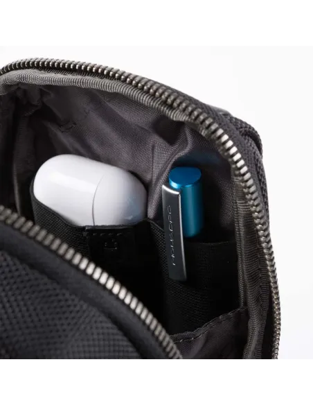 Borsello mini in pelle e tessuto Brief 2