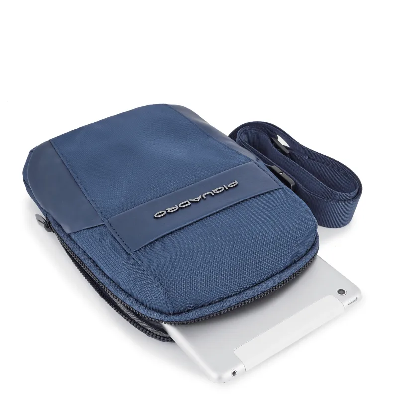 Borsello porta iPad®mini in tessuto riciclato e pelle Woody 2