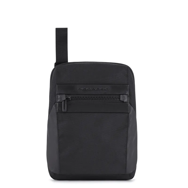 Borsello porta iPad® in tessuto riciclato e pelle Woody...