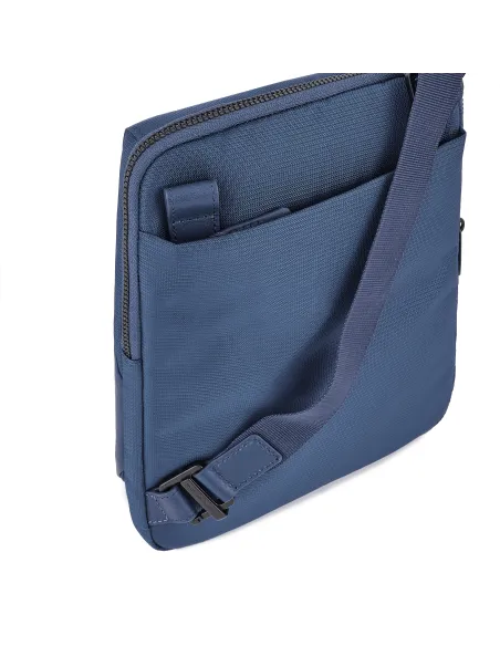 Umhängetasche aus rezykliertem Stoff und Leder Woody Grün