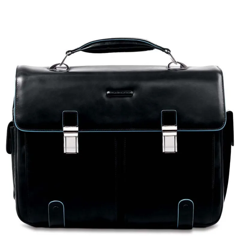 Laptop Briefcase Blue Square Black