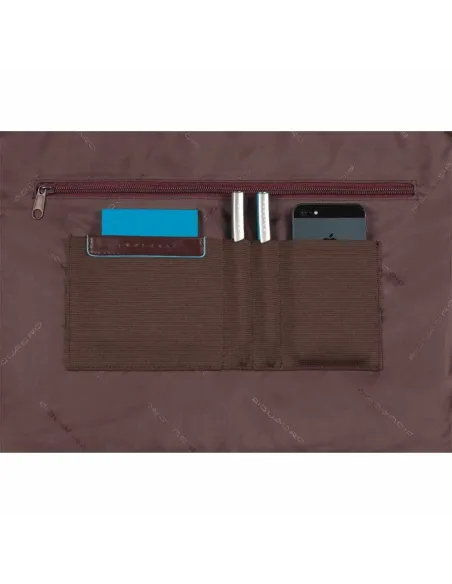 Expandable Leather Briefcase Piquadro
