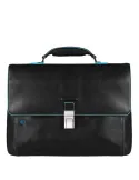 Expandable Laptop Briefcase Piquadro Black