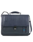 Flap-over, expandable computer bag P16 blue