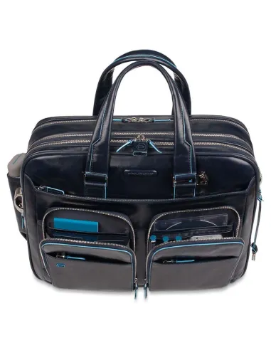 Expandable briefcase Blue Square