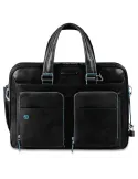 15" Laptop-Tasche mit Doppelgriff Blue Square Schwarz