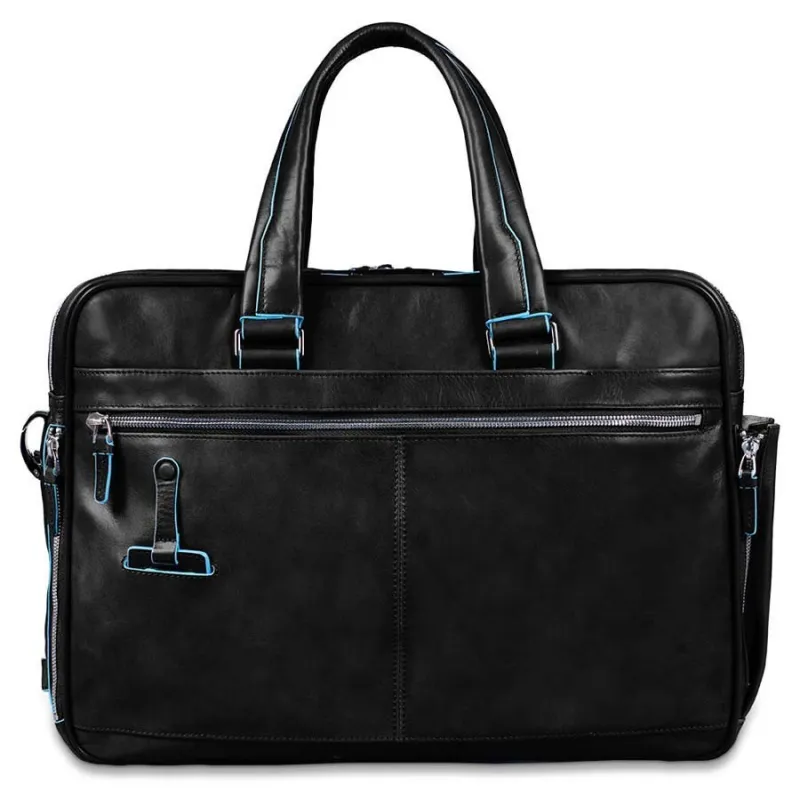 15" Laptop-Tasche mit Doppelgriff Blue Square Schwarz 2