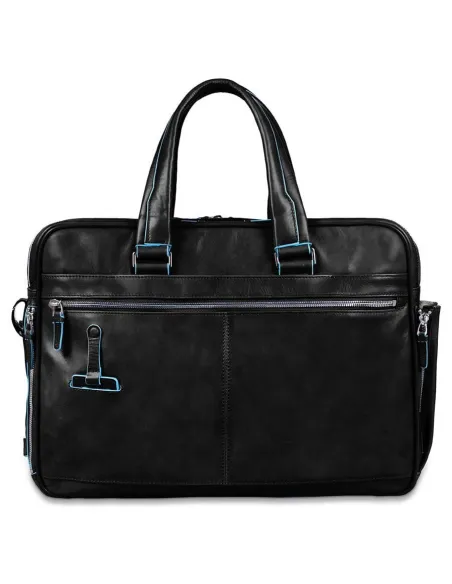 15" Laptop-Tasche mit Doppelgriff Blue Square Schwarz