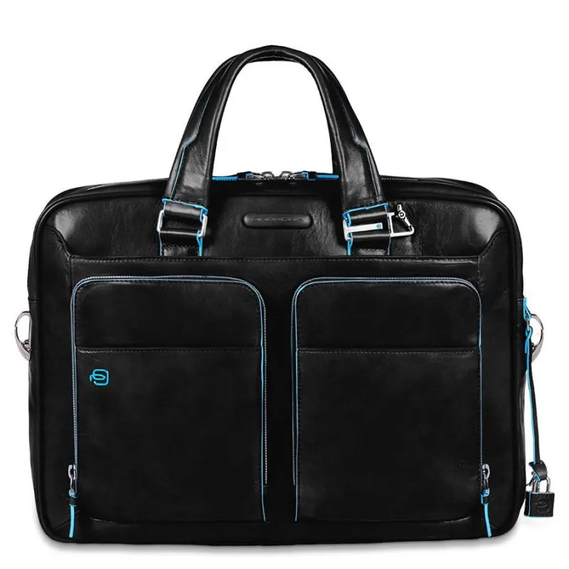 Two-handles briefcase with double pocket CA2849B2