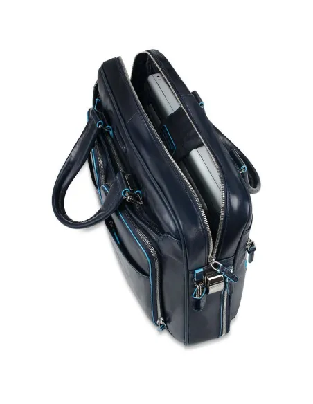 Aktentasche mit zwei Griffen und doppelter Tasche Blue Square Rot