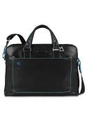 Two-handles briefcase with shoulder strap Blue Square