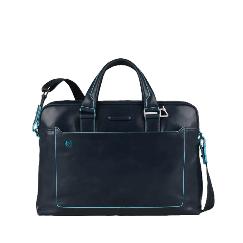 Cartella Porta PC con tracolla Blue Square Blu