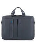 Computer portfolio briefcase with pocket for bottle P16 blue