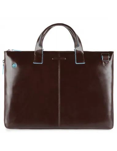 Slim Briefcase with two handles Blue...