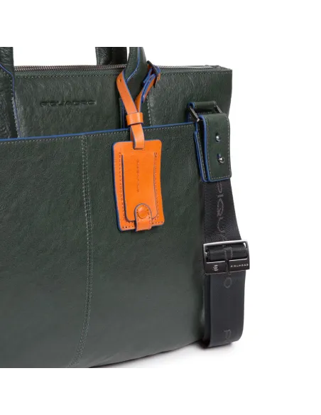 Cartella Piquadro due manici espandibile B2S Verde