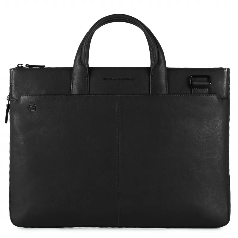 Piquadro B3 expandable leather briefcase