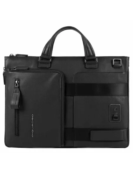 Piquadro Dioniso Expandable leather  briefcase