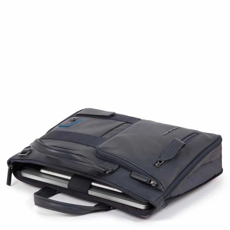 Piquadro Dioniso Expandable leather  briefcase 2