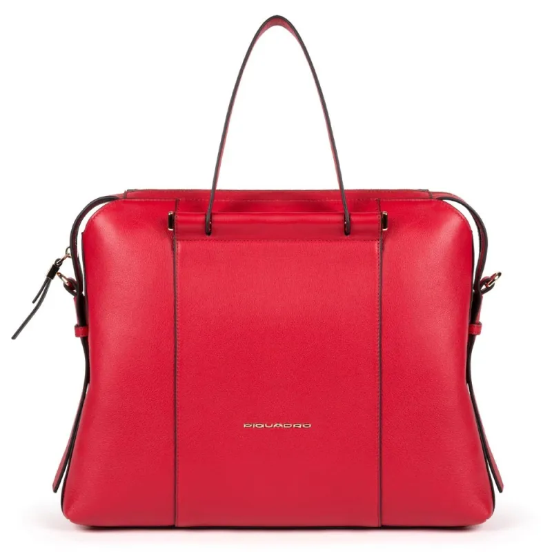 Laptop and iPad® portfolio briefcase Circle Red