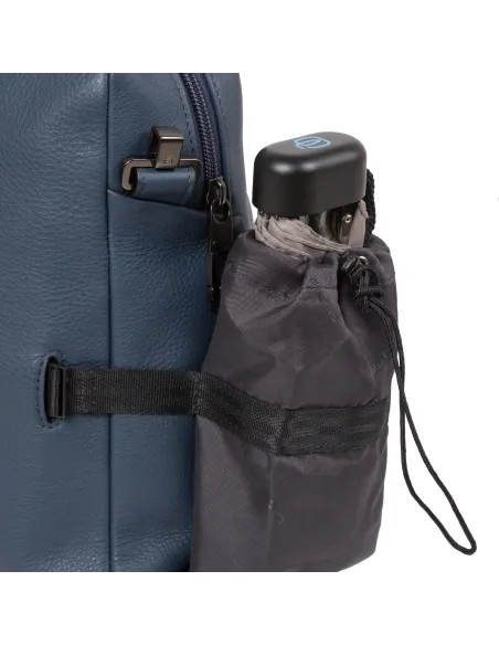 Zweihand Aktentasche aus Leder Akron Blau