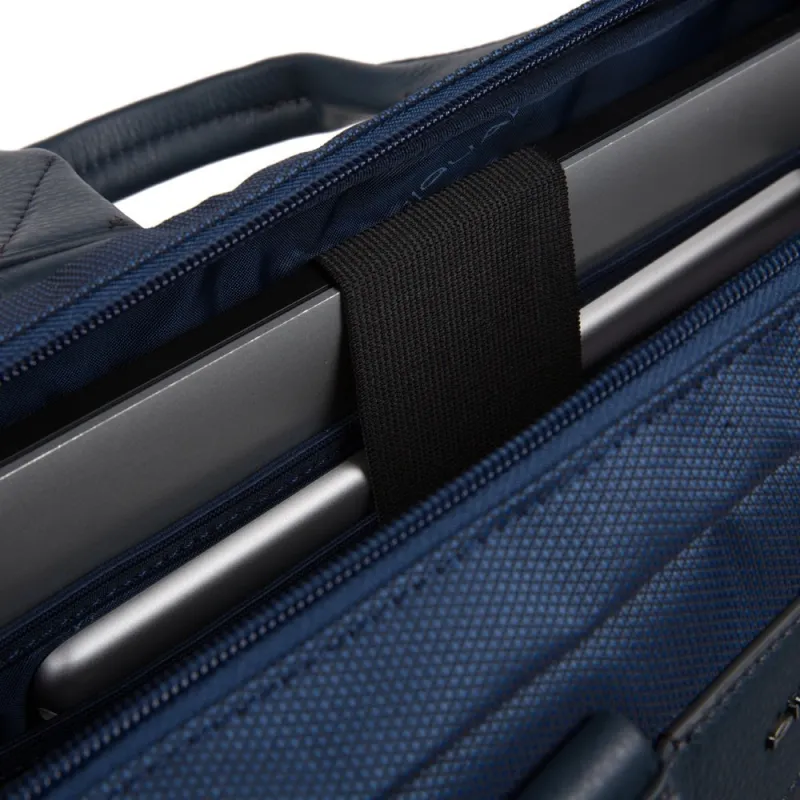 Laptop portfolio briefcase Piquadro Trakai Blue 2
