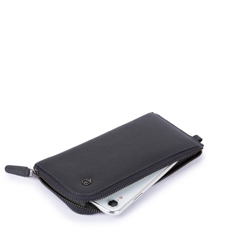 Slim smartphone wristlet wallet B3 blue 2