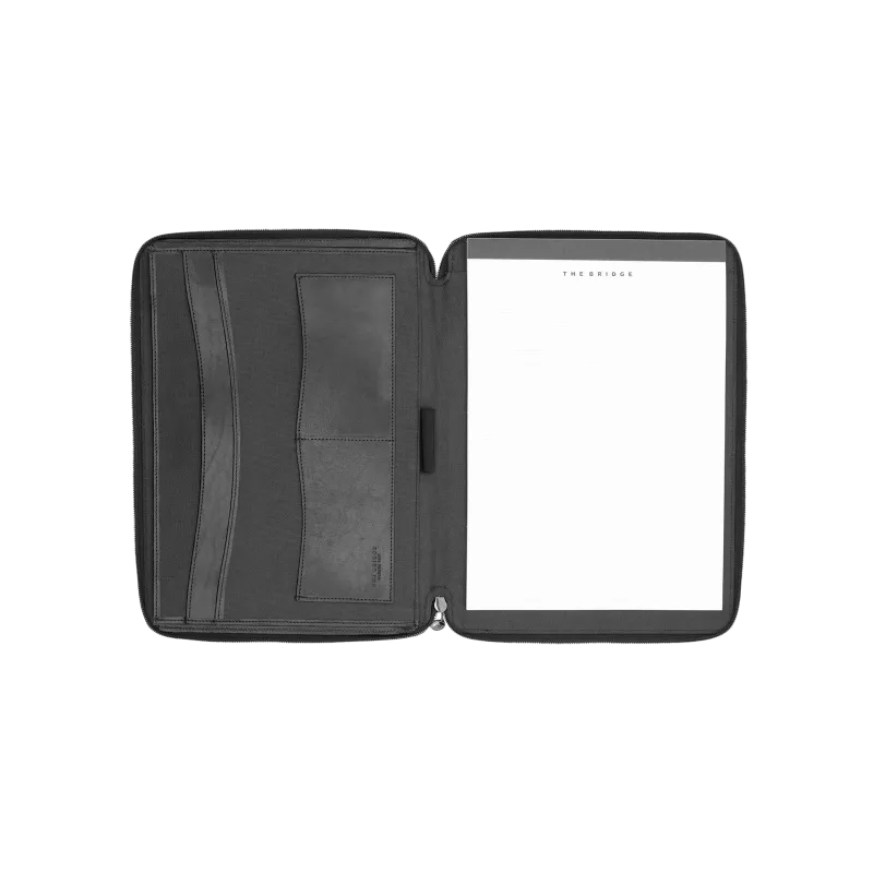 The Bridge Slim, zip-around notepad holder black 2