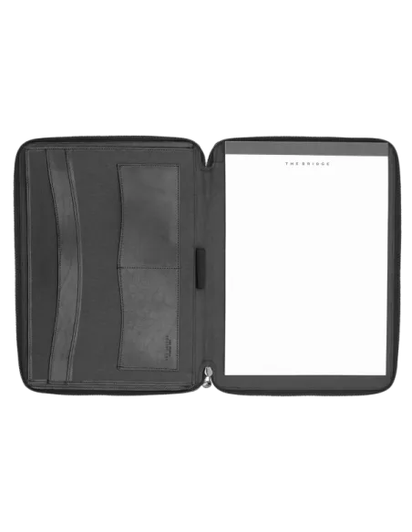 The Bridge Slim, zip-around notepad holder black