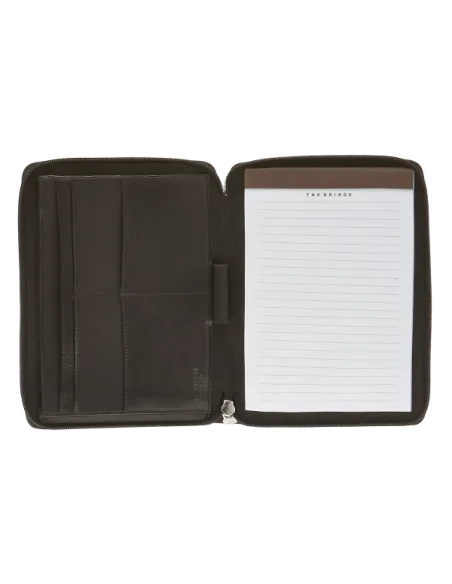 The Bridge zip-around notepad holder black