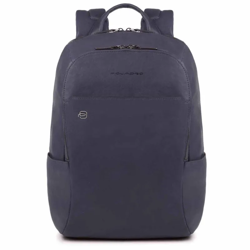 Piquadro B3 Leather PC Backpack Blue