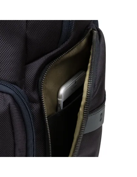 Piquadro Brief Fast-Check Laptop-Rucksack mit Anti-Diebstahl-Kabel
