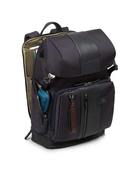 Computer/iPad® rucksack, RFID anti-fraud device blue