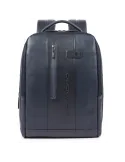 Piquadro PC and iPad® backpack with anti-theft cable blue