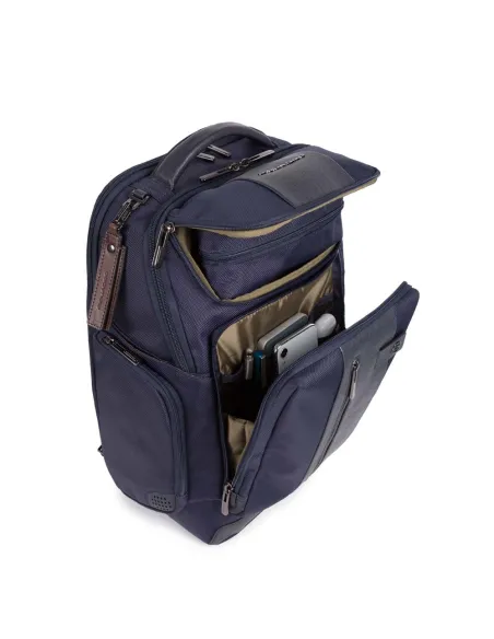 Piquadro Fast-Check-Rucksack mit USB und Micro-USB-Platte