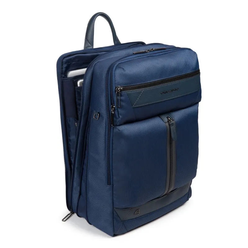 Expandable laptop backpack in recycled fabric Trakai 2