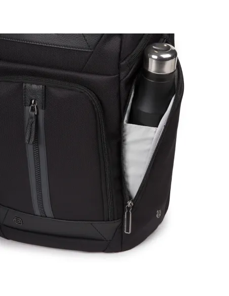 Rucksack aus regeneriertem Stoff und Leder Trakai Schwarz