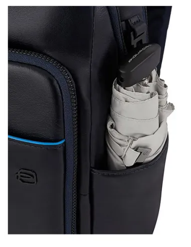 Lederrucksack mit 14" PC-Fach Blue...