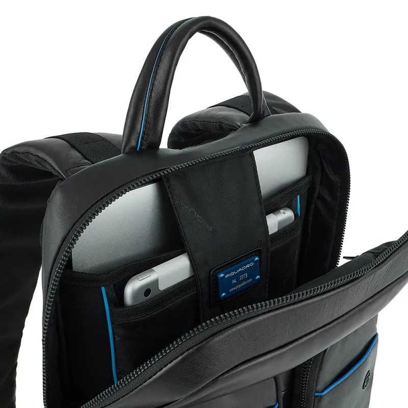 Piquadro schlanker PC-Rucksack aus Leder 2