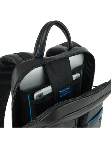Piquadro slim leather PC backpack