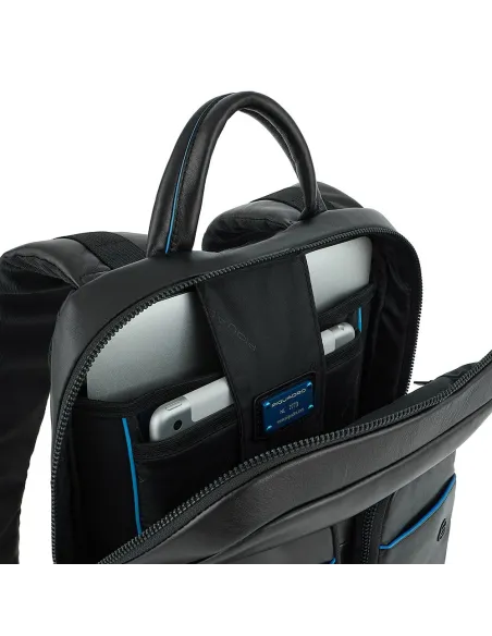 Piquadro slim leather PC backpack
