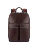 Flacher Rucksack aus Leder Blue Square Revamp