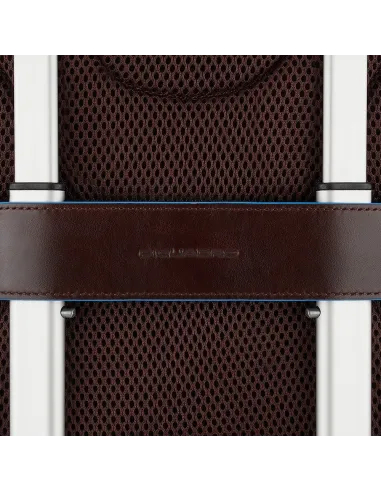 Zaino in pelle piatto Piquadro, mogano