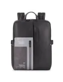 Piquadro Quentin two-compartment backpack with anti-theft cable