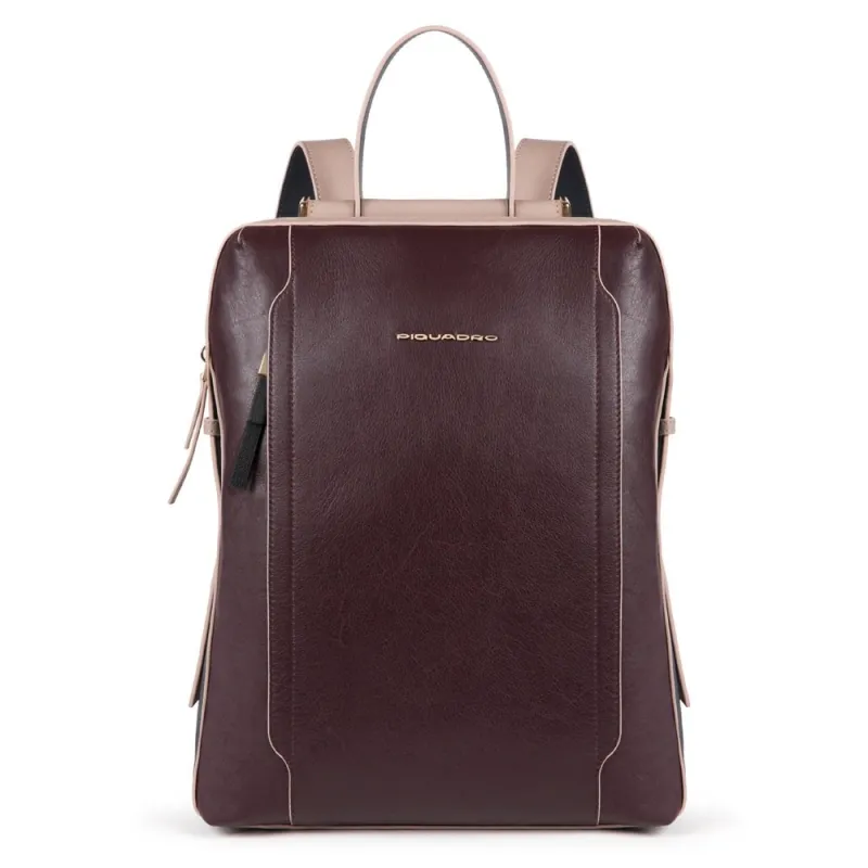 Ladies' laptop leather backpack Piquadro Circle