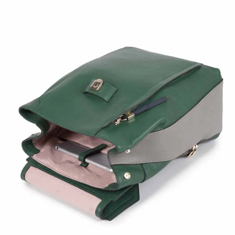 Damen Lederrucksack mit Klappe 2